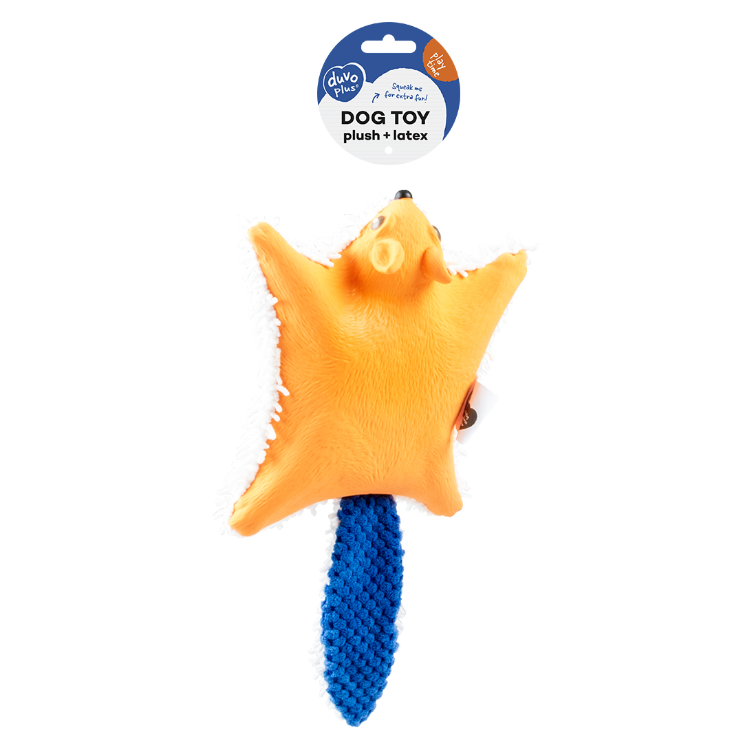 Plush & latex flying squirrel orange/blue - Verpakkingsbeeld