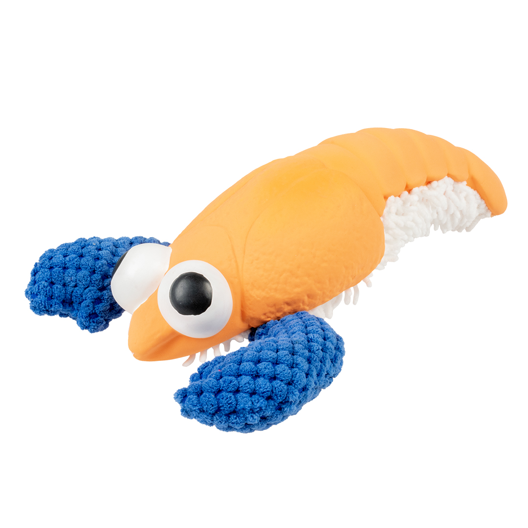 Plush & latex lobster orange/blue - Product shot