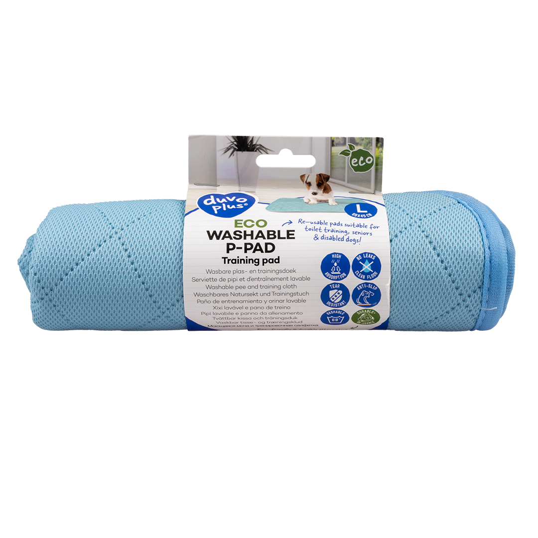 Eco washable p-pad blue - Verpakkingsbeeld