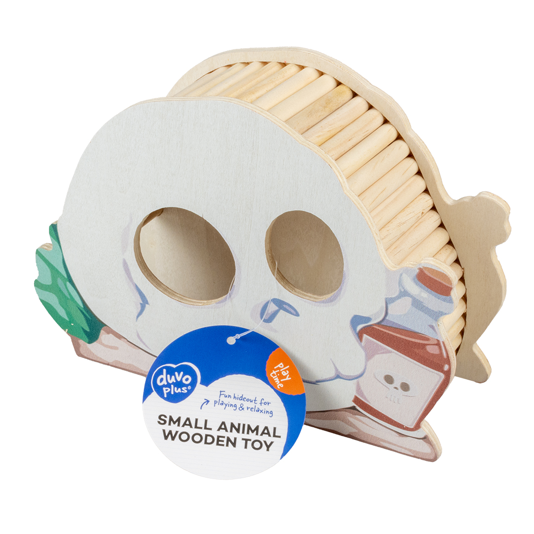 Knaagdieren houten speelhuis schedel meerkleurig - Verpakkingsbeeld