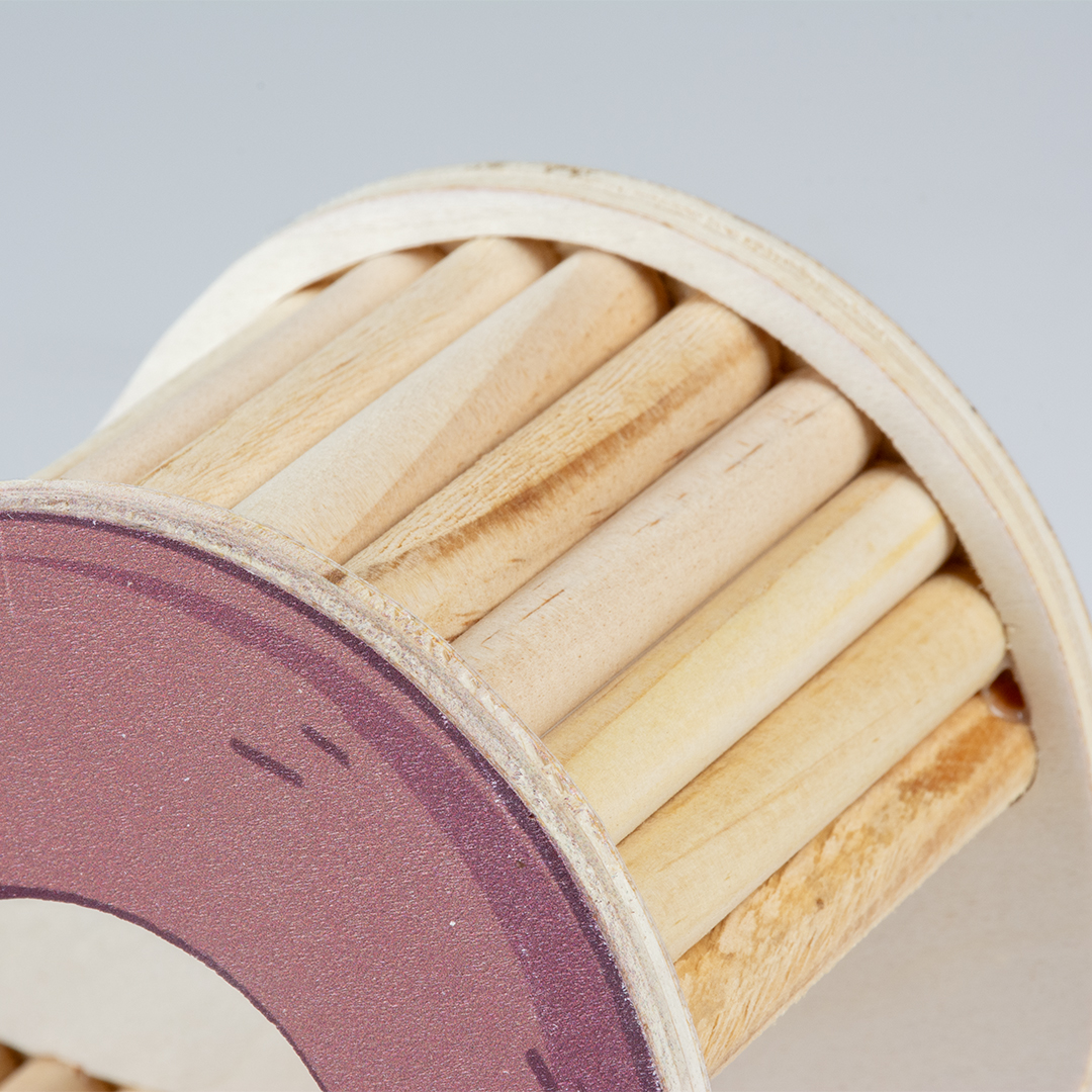 Knaagdieren houten speelhuis drumstick meerkleurig - Detail 1