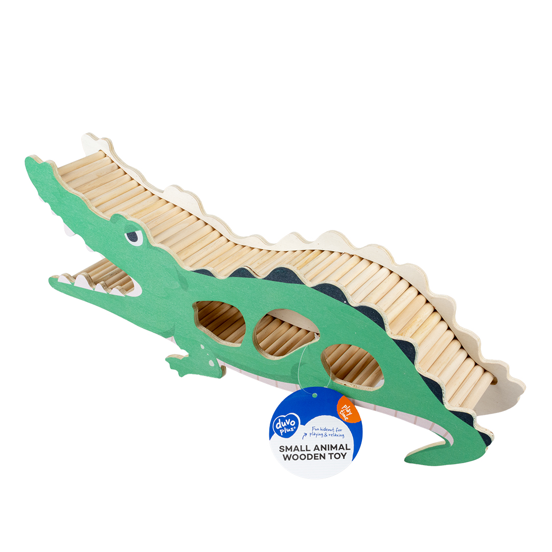 Knaagdieren houten speelhuis krokodil meerkleurig - Verpakkingsbeeld