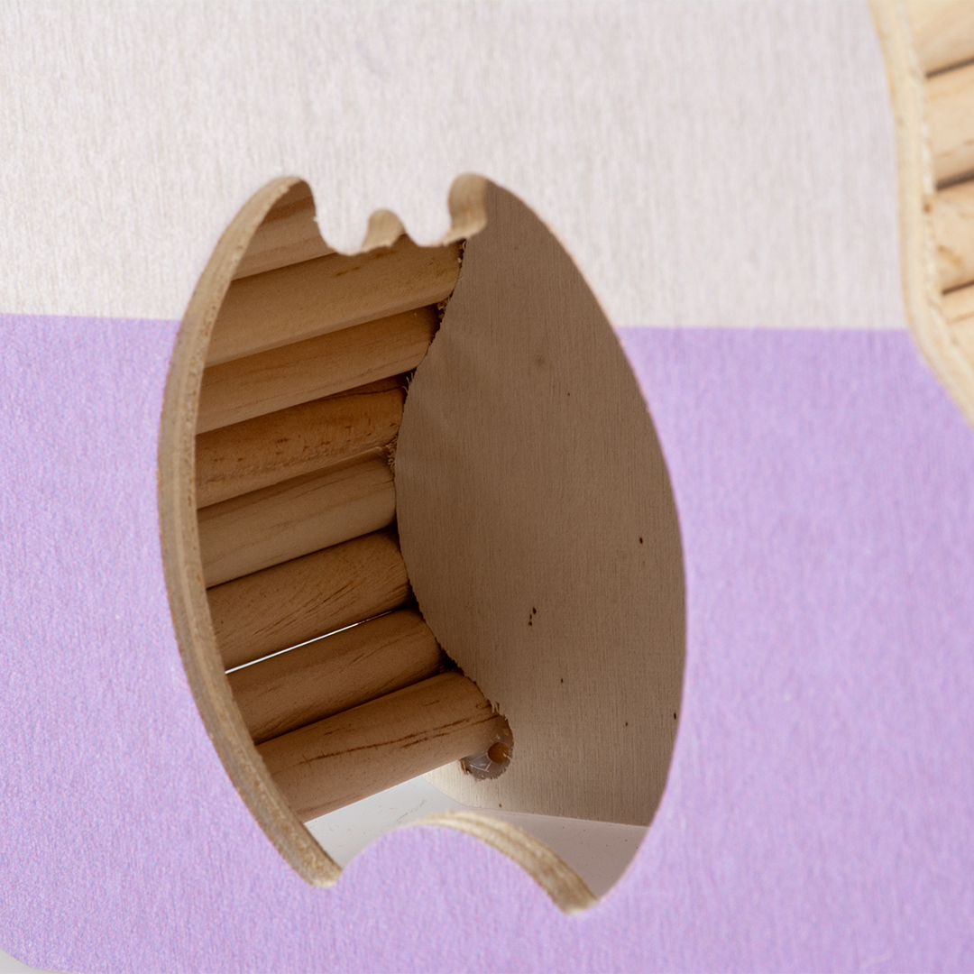 Holz spielhaus nagetier kaninchen mehrfarbig - Detail 2