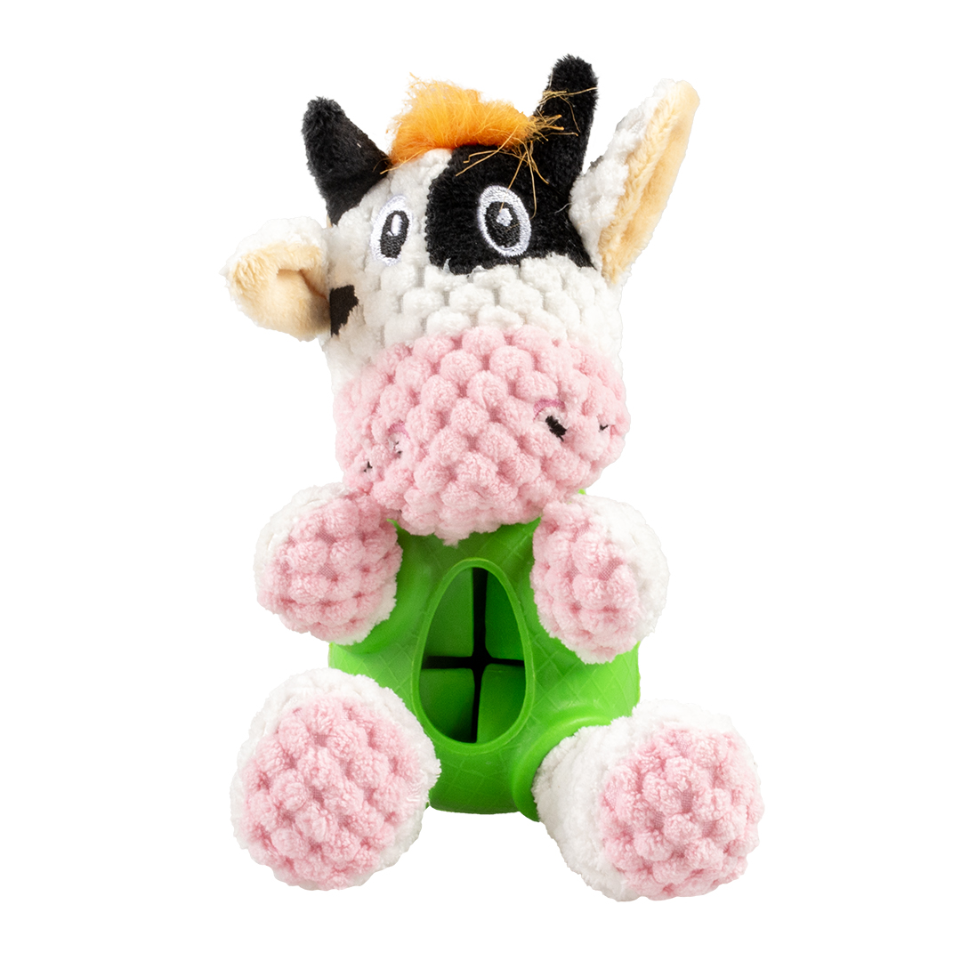 Peluche & caoutchouc vache distributeur multicolore - Facing