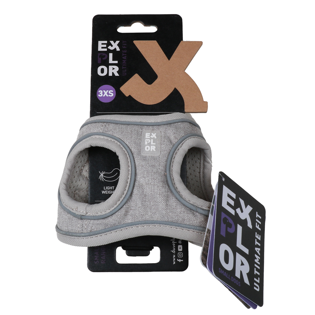 Ultimate fit small dog harness grey - Verpakkingsbeeld