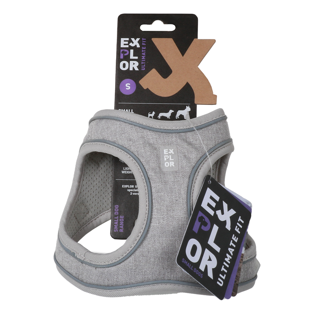 Ultimate fit petit chien harnais gris - Verpakkingsbeeld