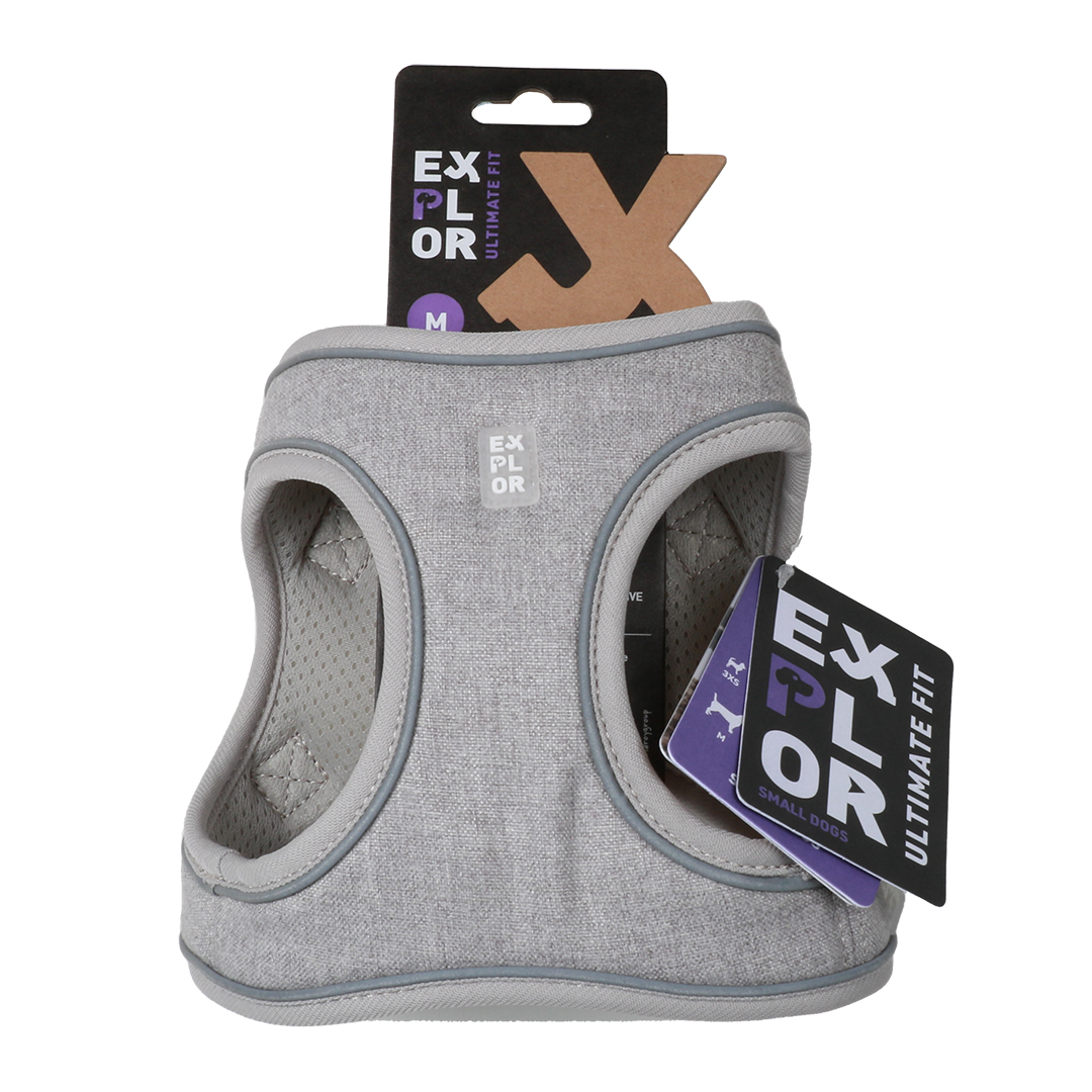 Ultimate fit kleine hond harnas grijs - Verpakkingsbeeld