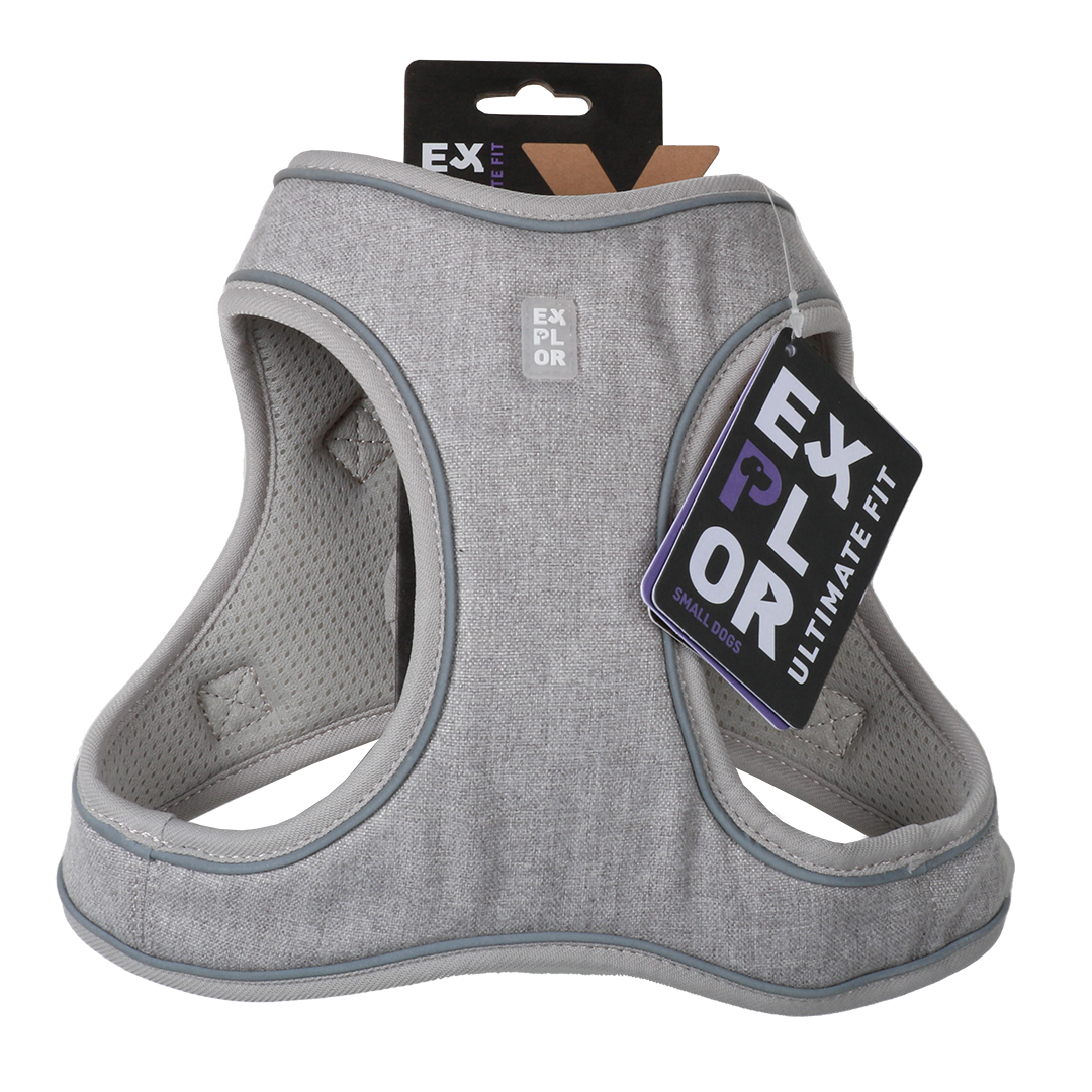 Ultimate fit small dog harness grey - Verpakkingsbeeld