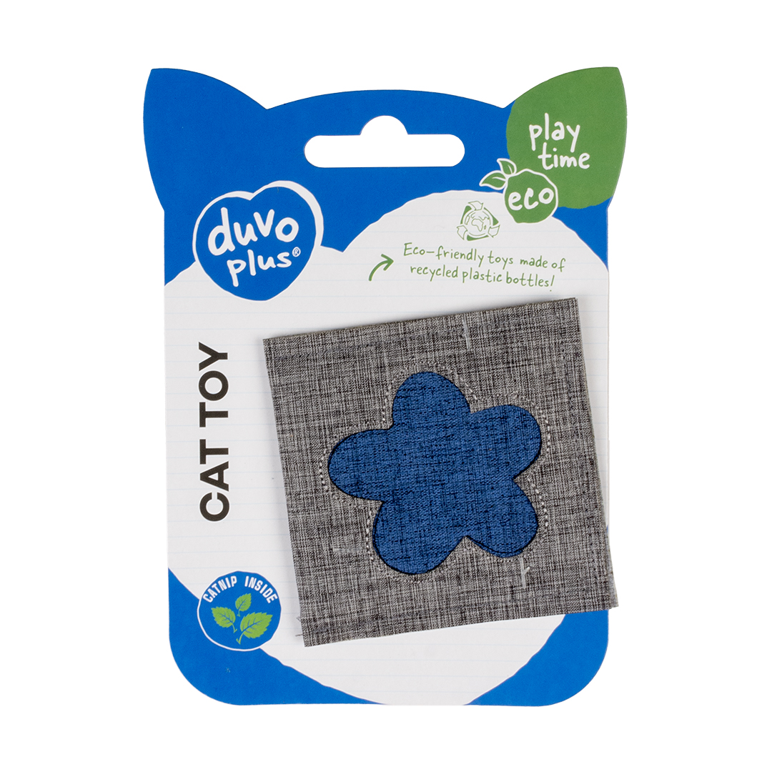 Eco navy carré & herbe à chat bleu/gris - Verpakkingsbeeld