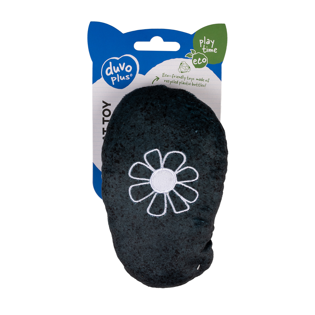 Eco blossom kicking pillow & catnip black - Verpakkingsbeeld