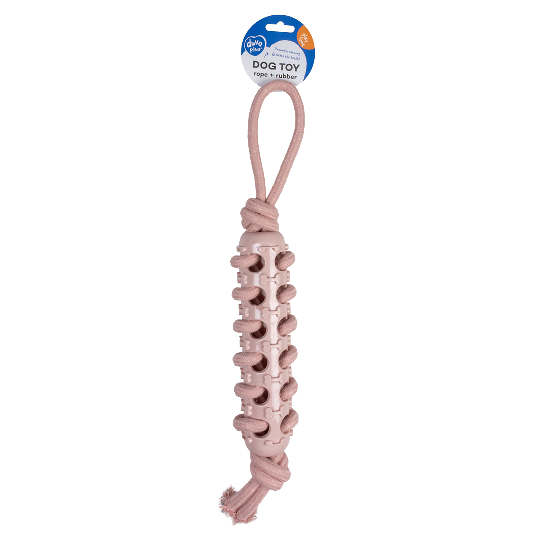 Rope stick with rubber & loop pink - Verpakkingsbeeld