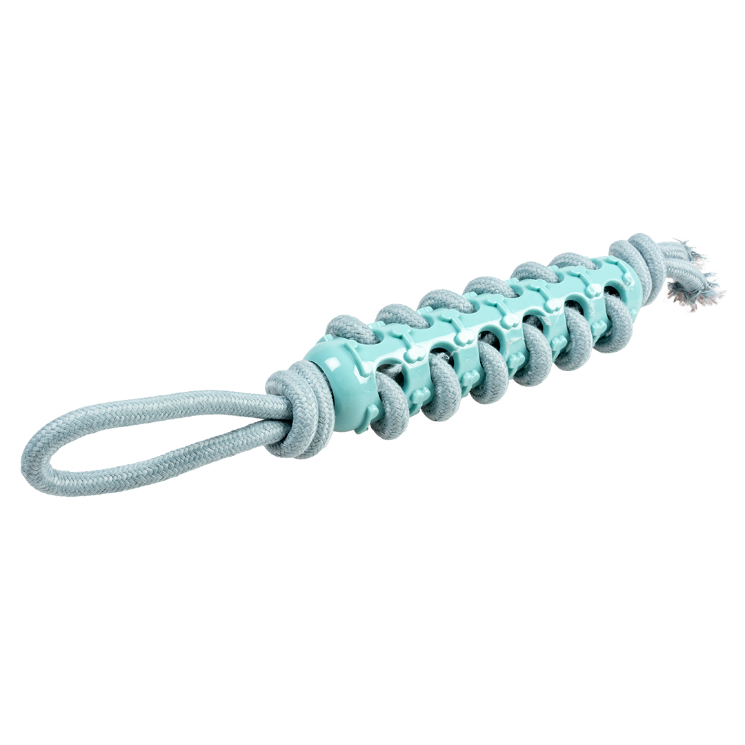 Rope stick with rubber & loop blue - Product shot