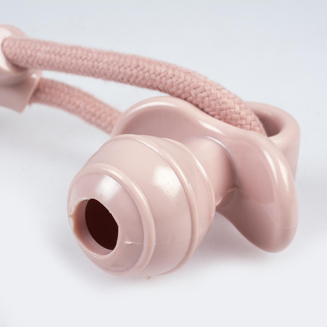 Seil 8-zugring mit kugel & gummischnuller rosa - Detail 1