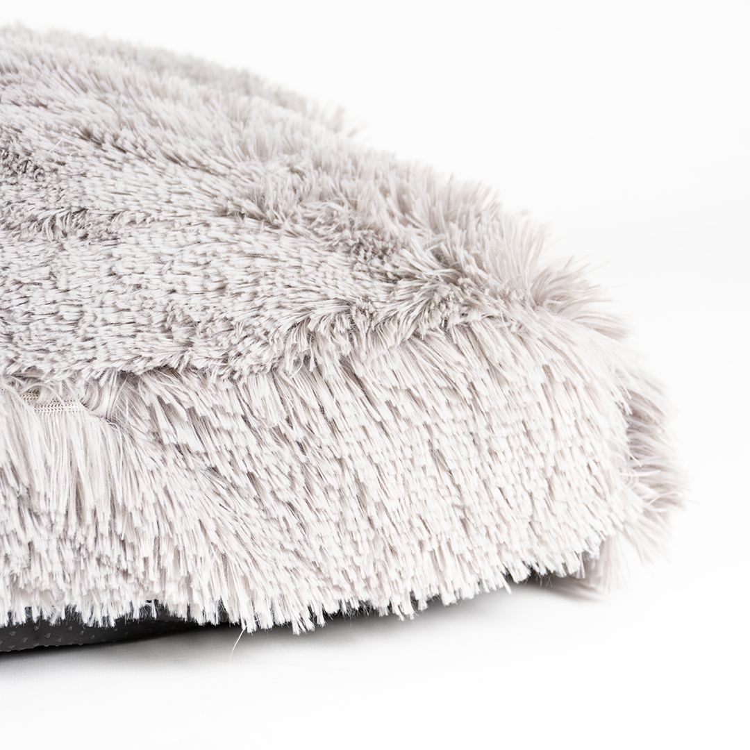 Coussin rectangulaire doux gris clair - Detail 2