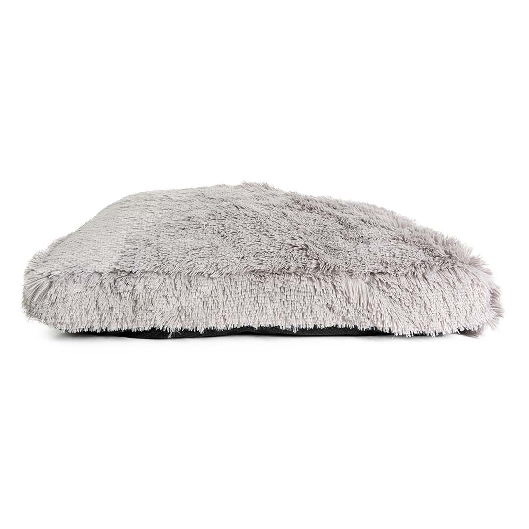 Coussin rectangulaire doux gris clair - Facing