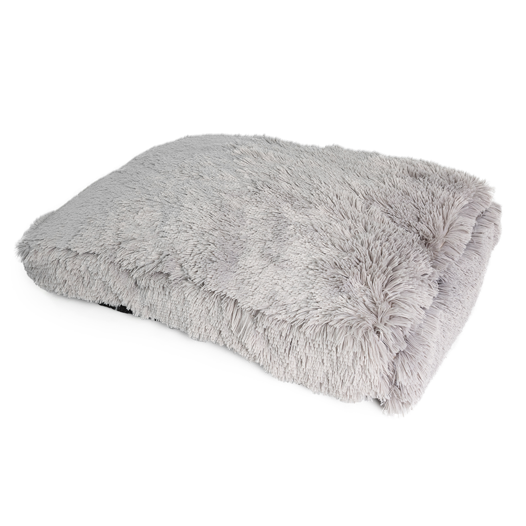 Coussin rectangulaire doux gris clair - <Product shot>