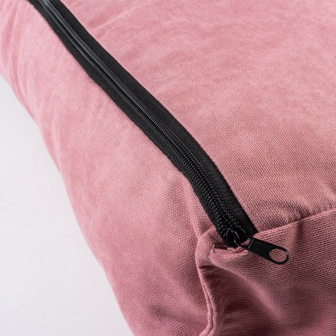 Kissen rechteckig velvet rosa - Detail 2