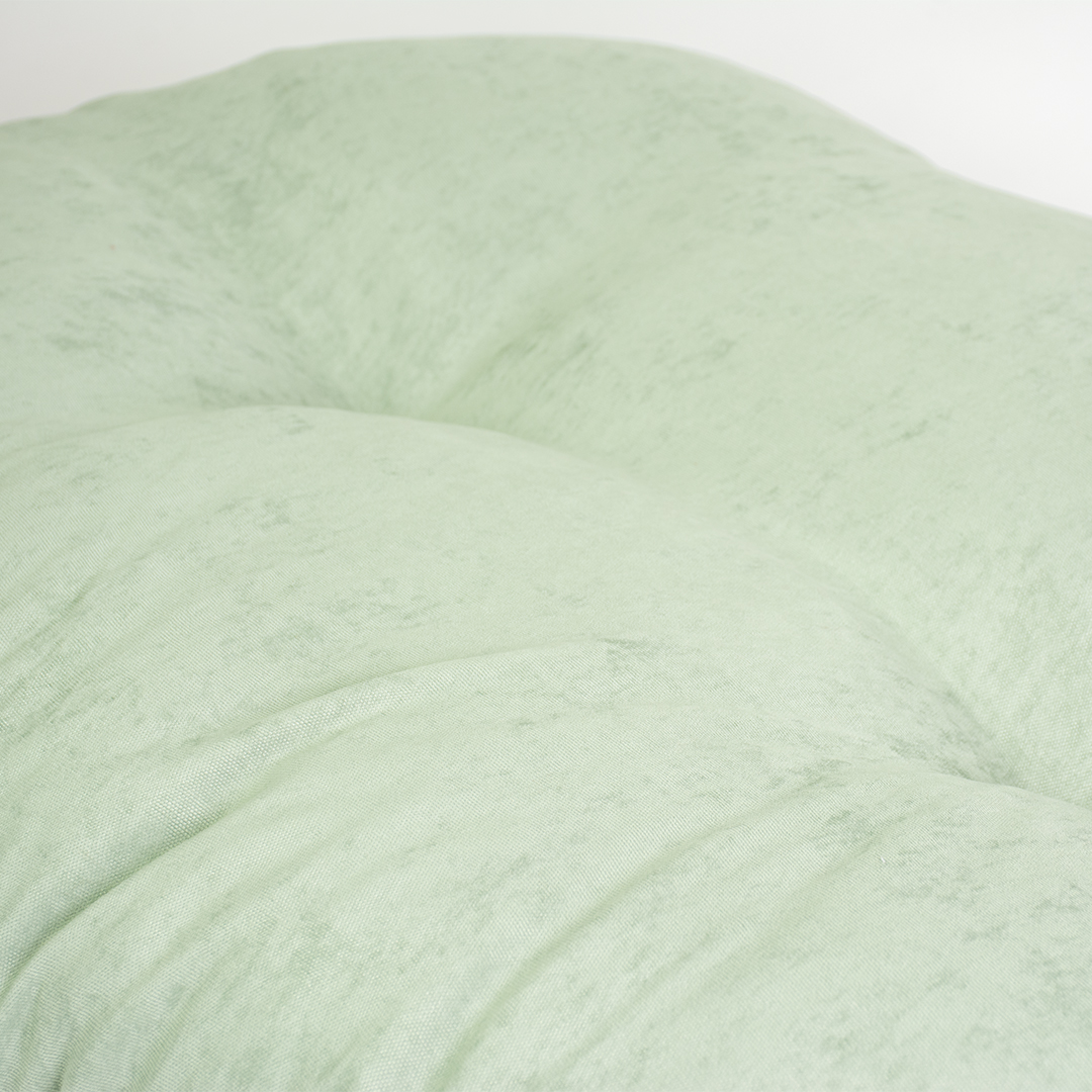 Kissen oval velvet grün - Detail 1