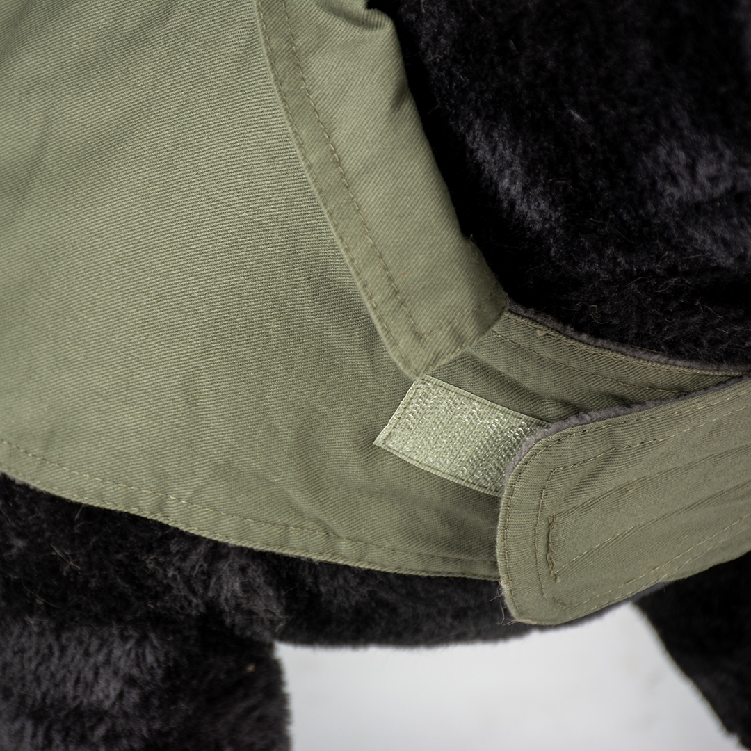 Dog jacket trench coat green - Detail 2