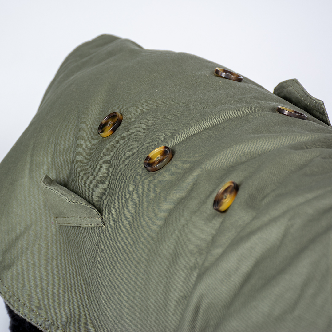 Dog jacket trench coat green - Detail 3