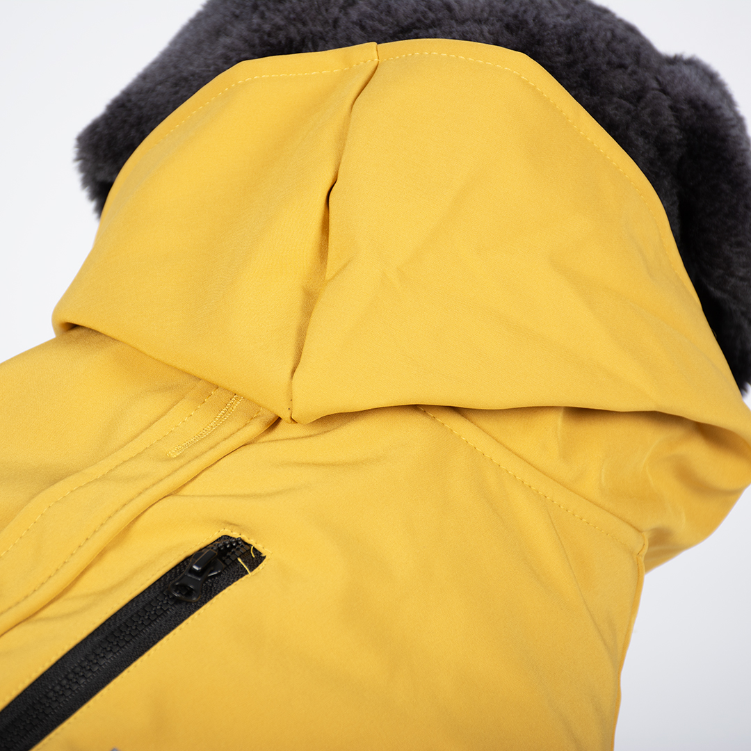 Dog jacket parka yellow - Detail 3