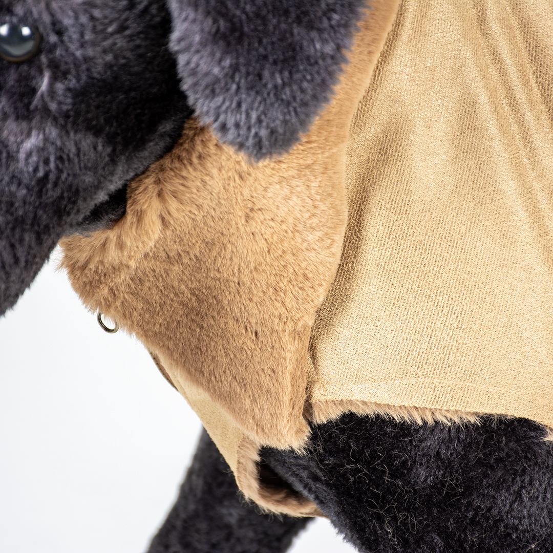 Dog jacket stylish beige - Detail 1