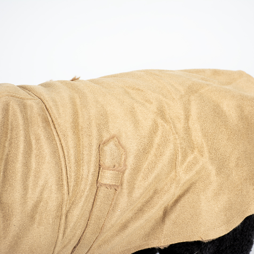 Dog jacket stylish beige - Detail 2
