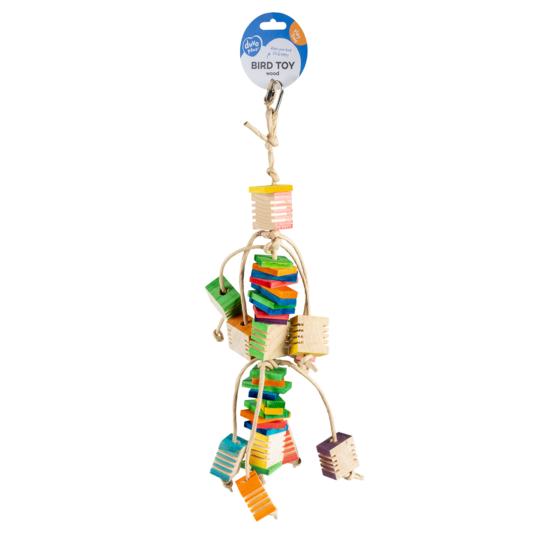 Groovy cluster en bois avec corde en papier multicolore - Verpakkingsbeeld