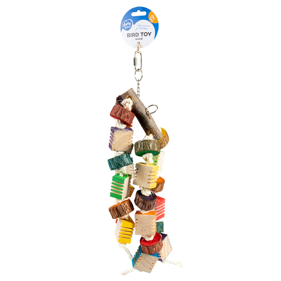 Groovy wooden duo pendant with sisal multicolour - Verpakkingsbeeld
