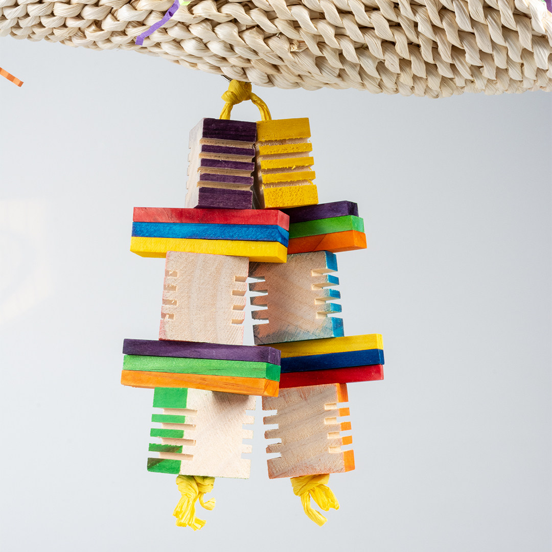 Groovy maize taco with wooden blocks multicolour - Detail 3