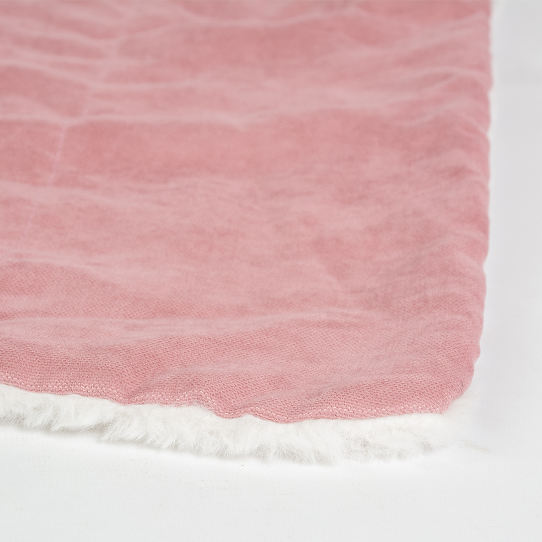 Decke velvet rosa - Detail 1
