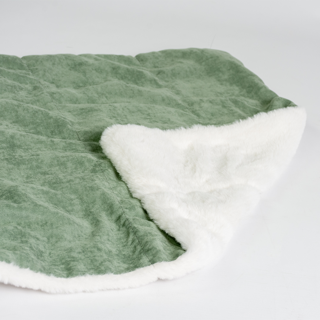 Blanket velvet green - Detail 1