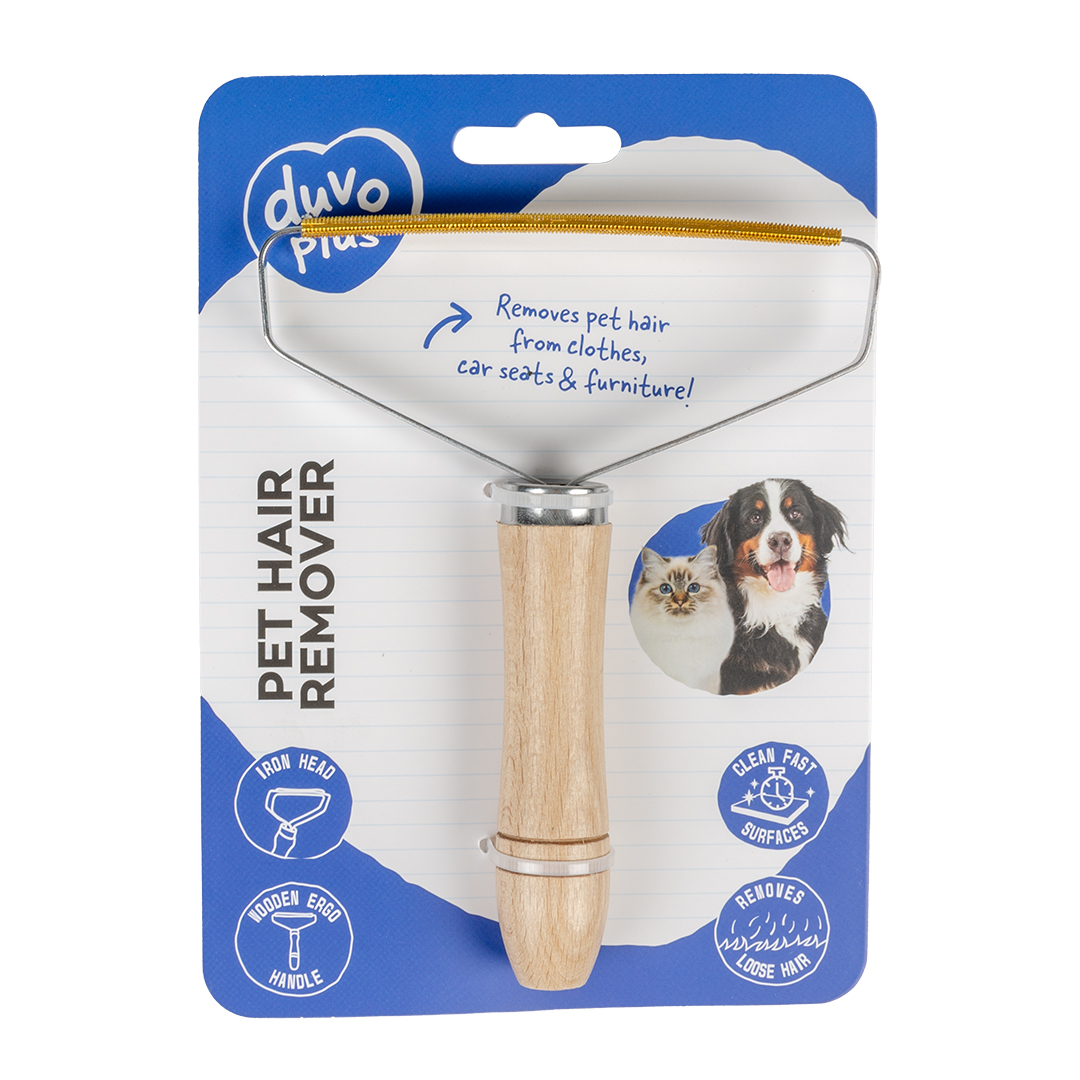 Pet hair remover brush in iron beige - Facing