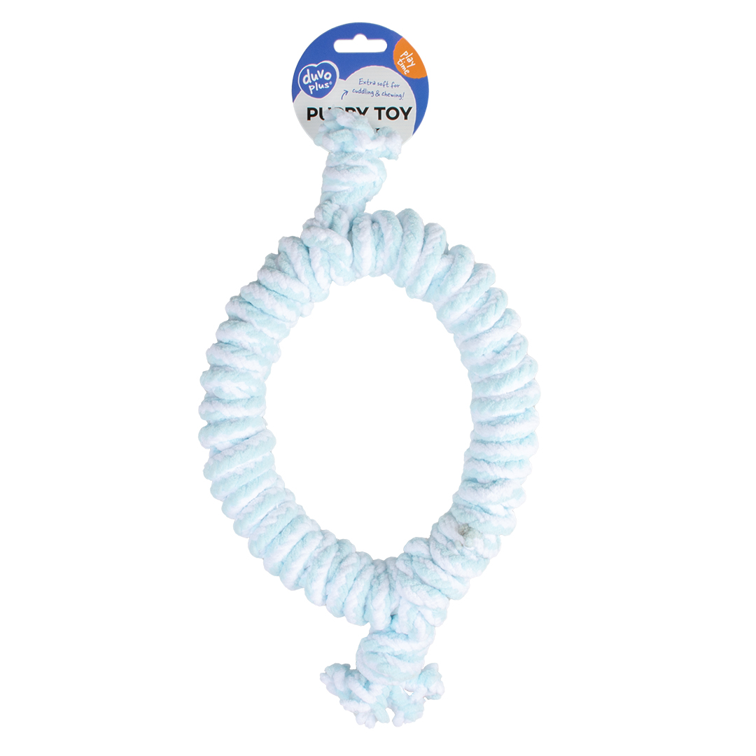 Puppy soft seil ring blau/weiss - Facing