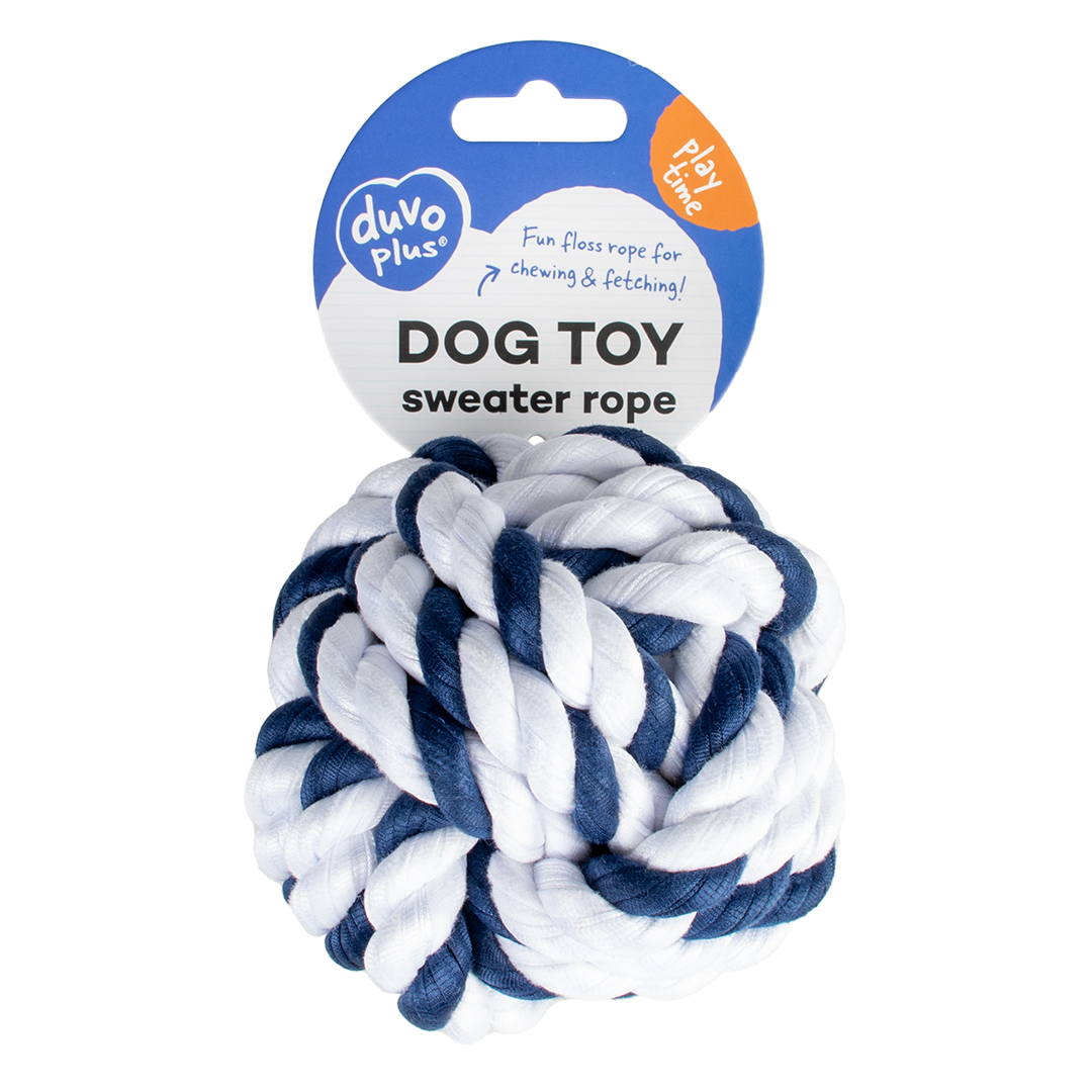 Sweater rope ball blue/white - Facing