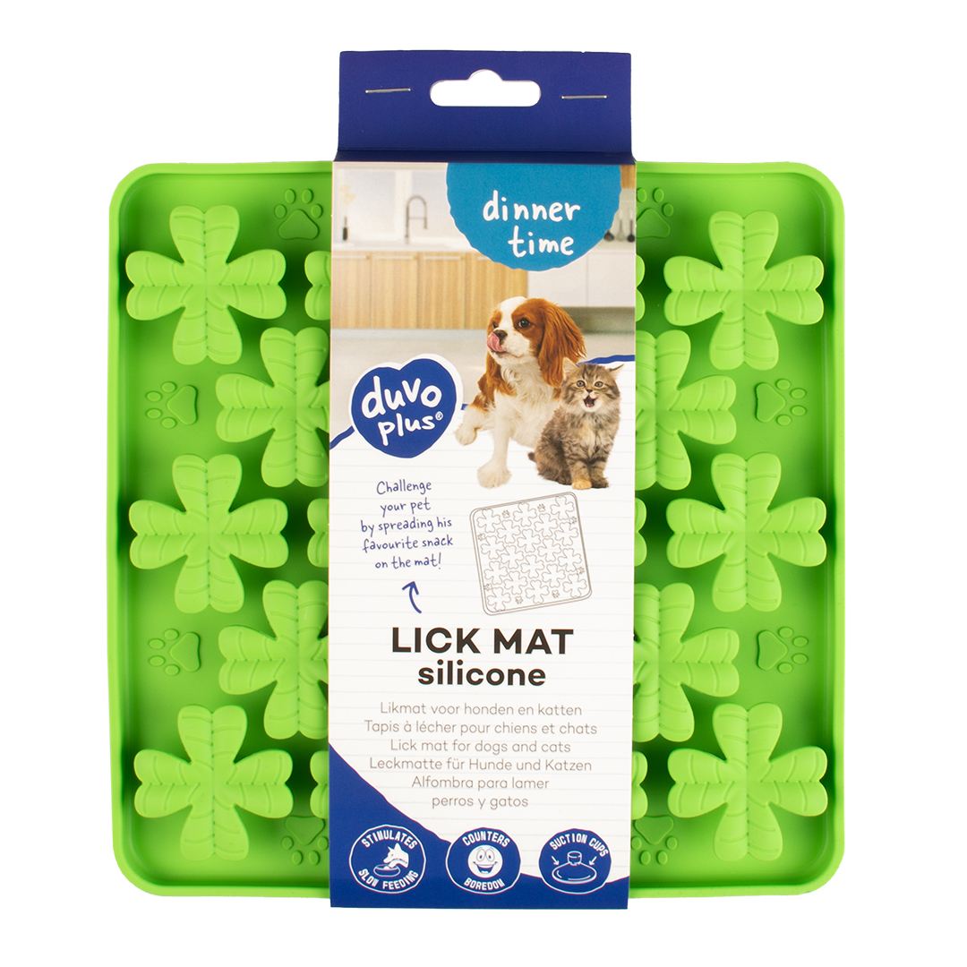 Lick mat flower green - Facing