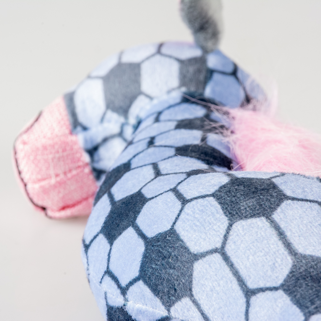 Pluche giraf retro blauw - Detail 1