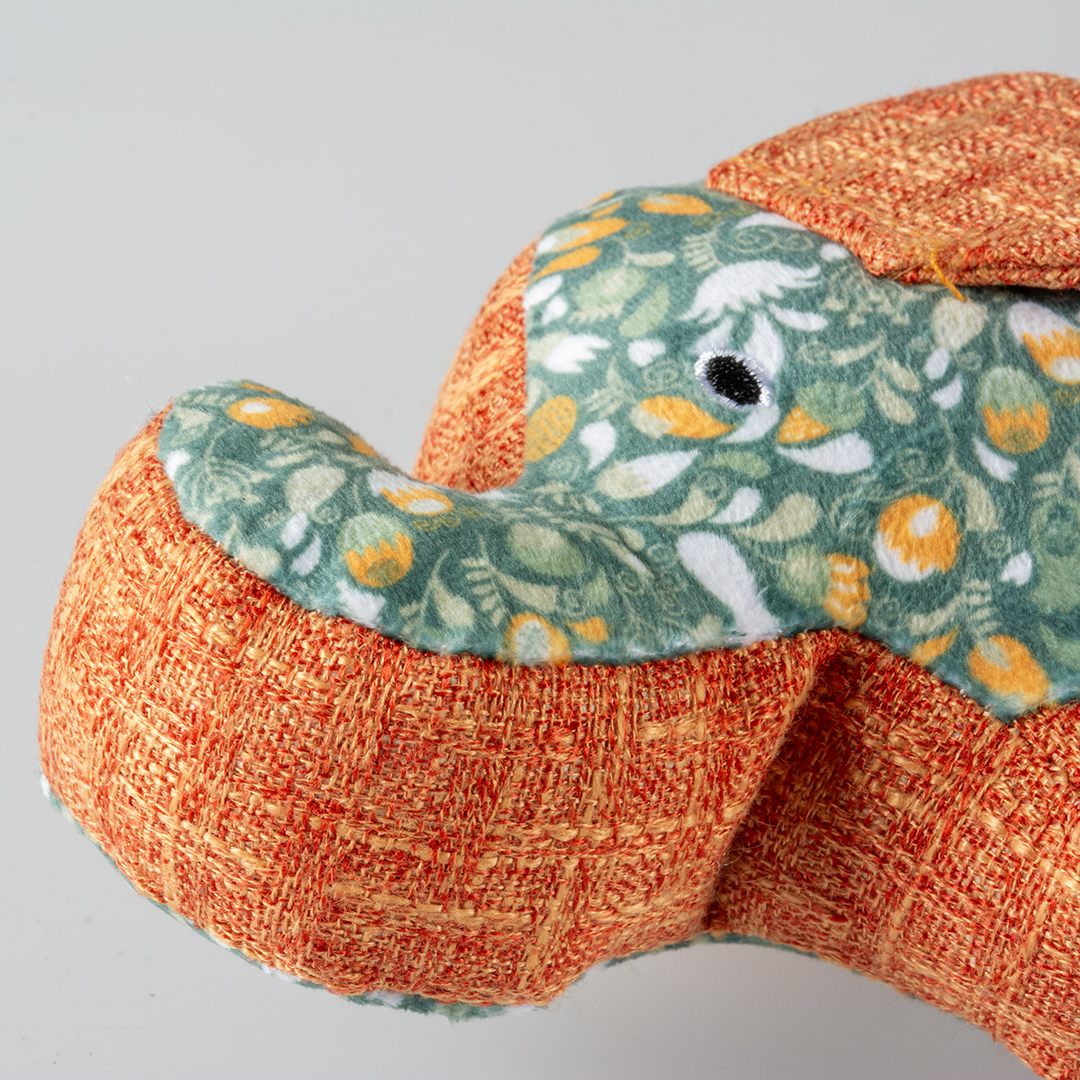Plush elephant retro green - Detail 2