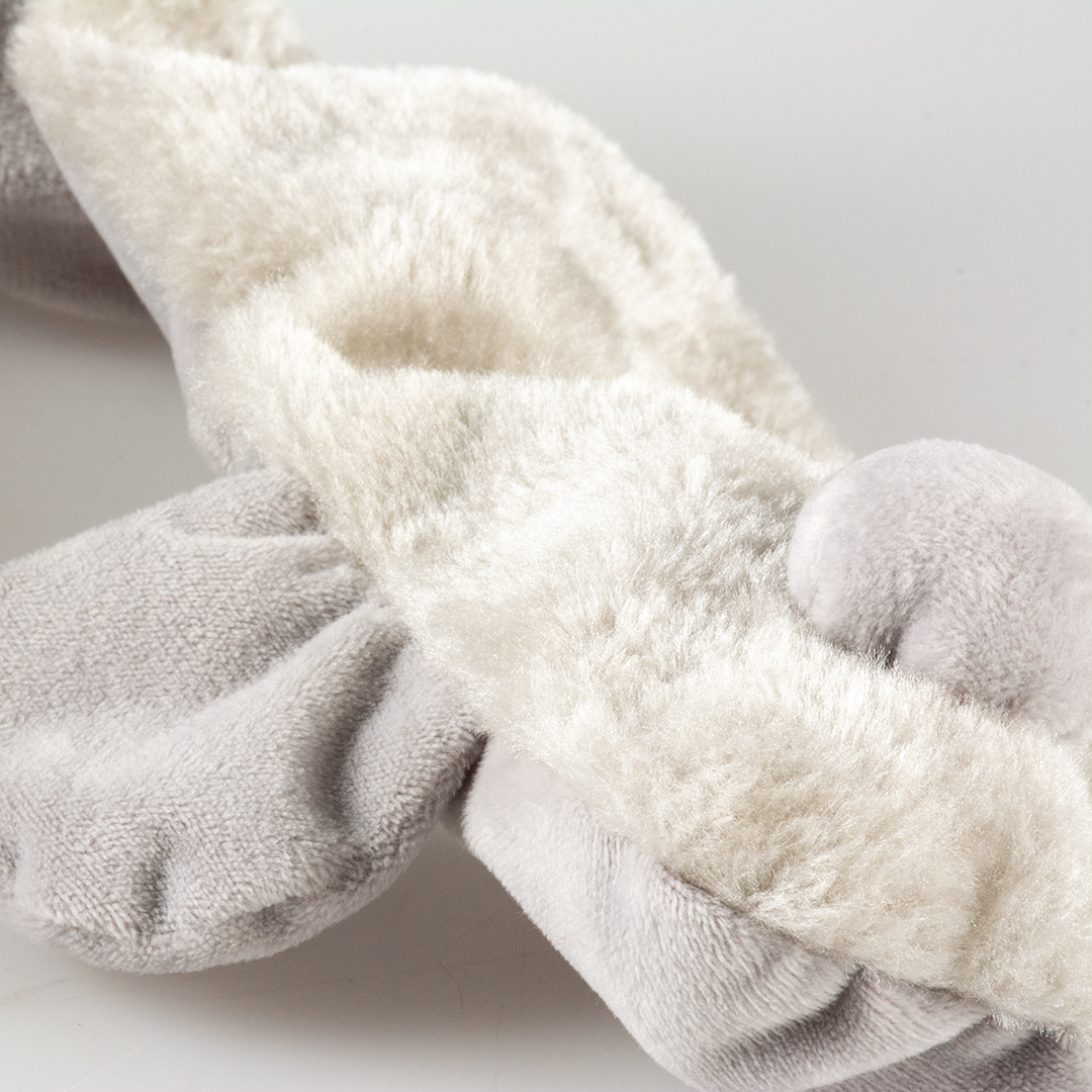 Peluche lapin squeaky gris - Detail 1