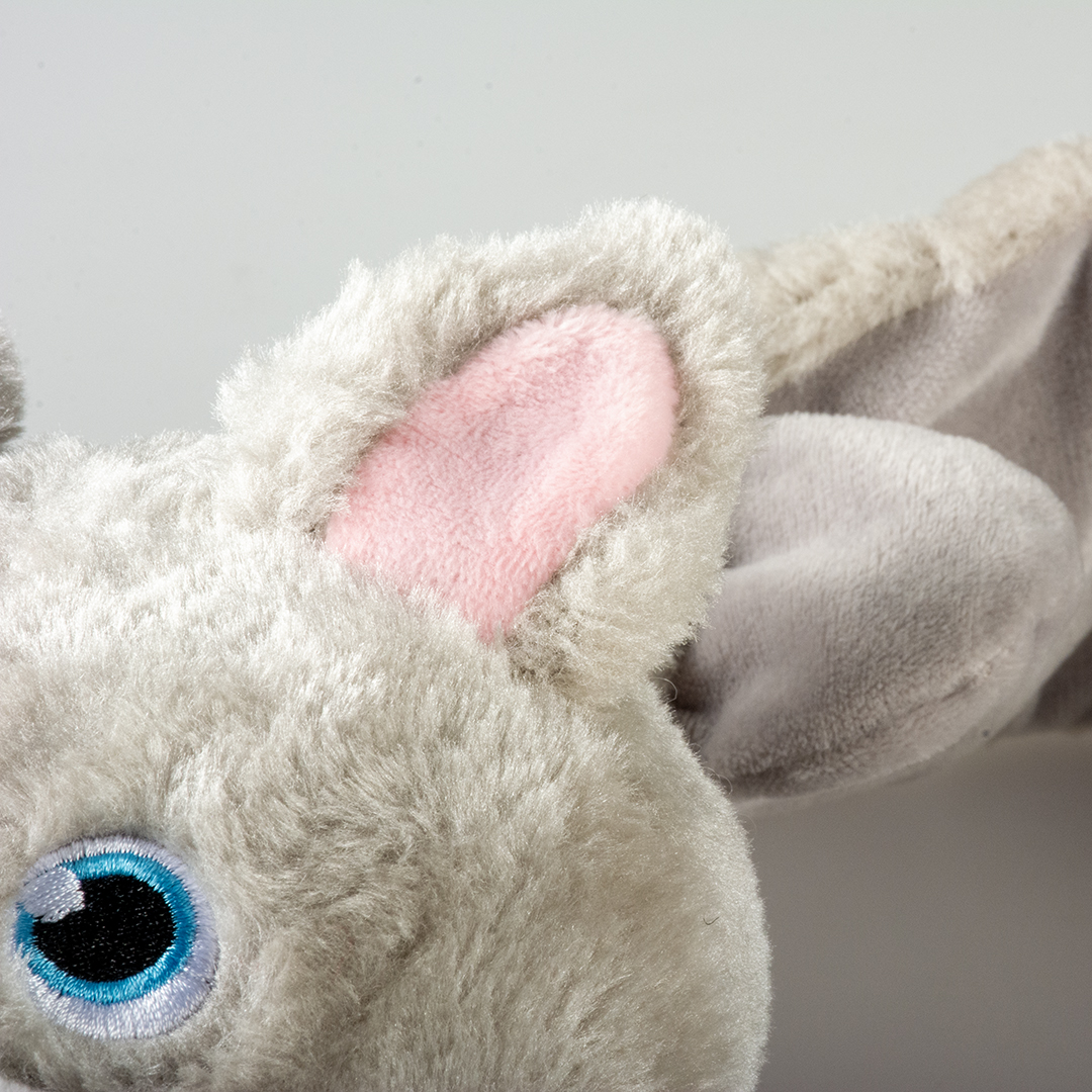 Peluche lapin squeaky gris - Detail 2