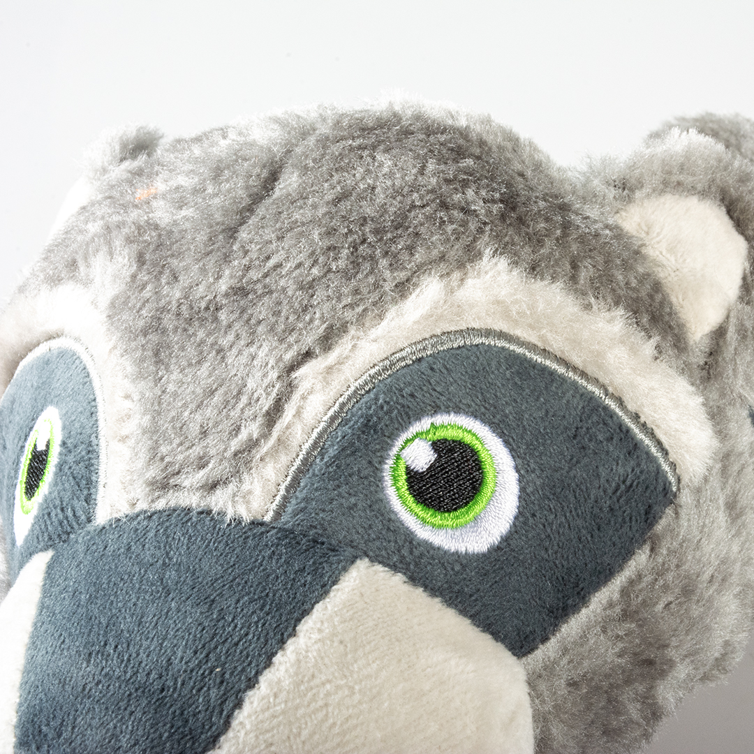 Plush racoon squeaky grey - Detail 1