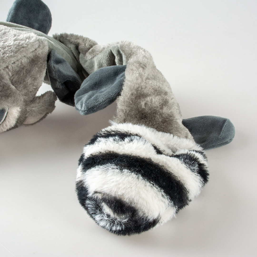 Plush racoon squeaky grey - Detail 3