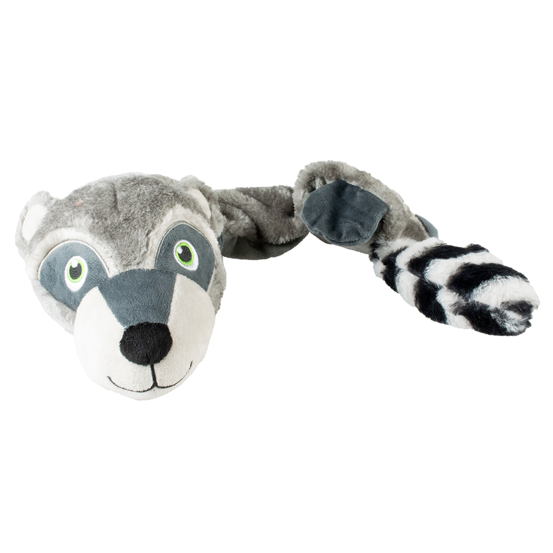 Plush racoon squeaky grey - Product shot