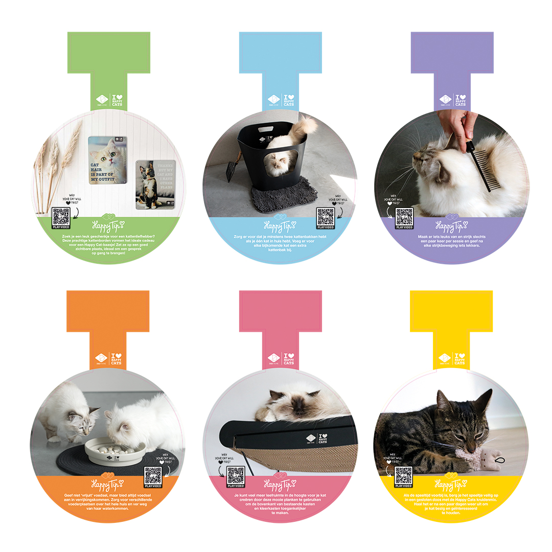 WOBBLER I LOVE HAPPY CATS NLD/FRA multicolore - Product shot