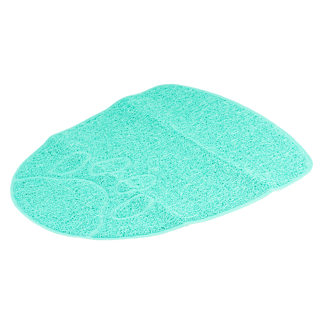 Cat litter mat rounded paw petrol - Product shot