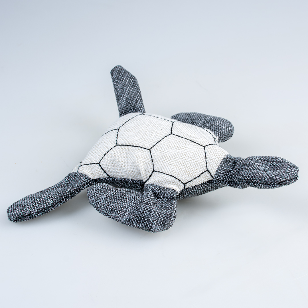 Eco pluche schildpad grijs - Detail 1