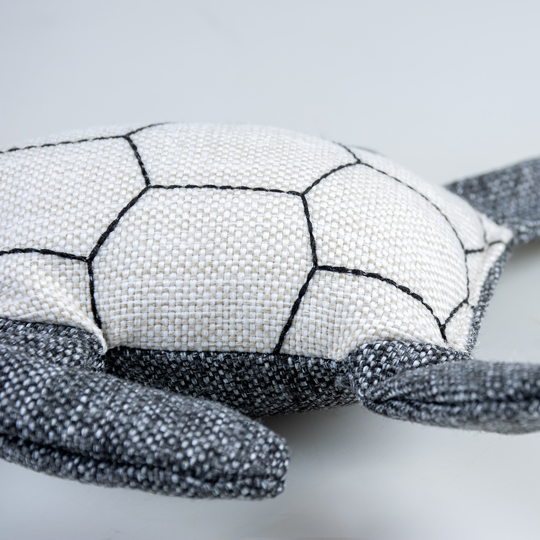 Eco pluche schildpad grijs - Detail 2