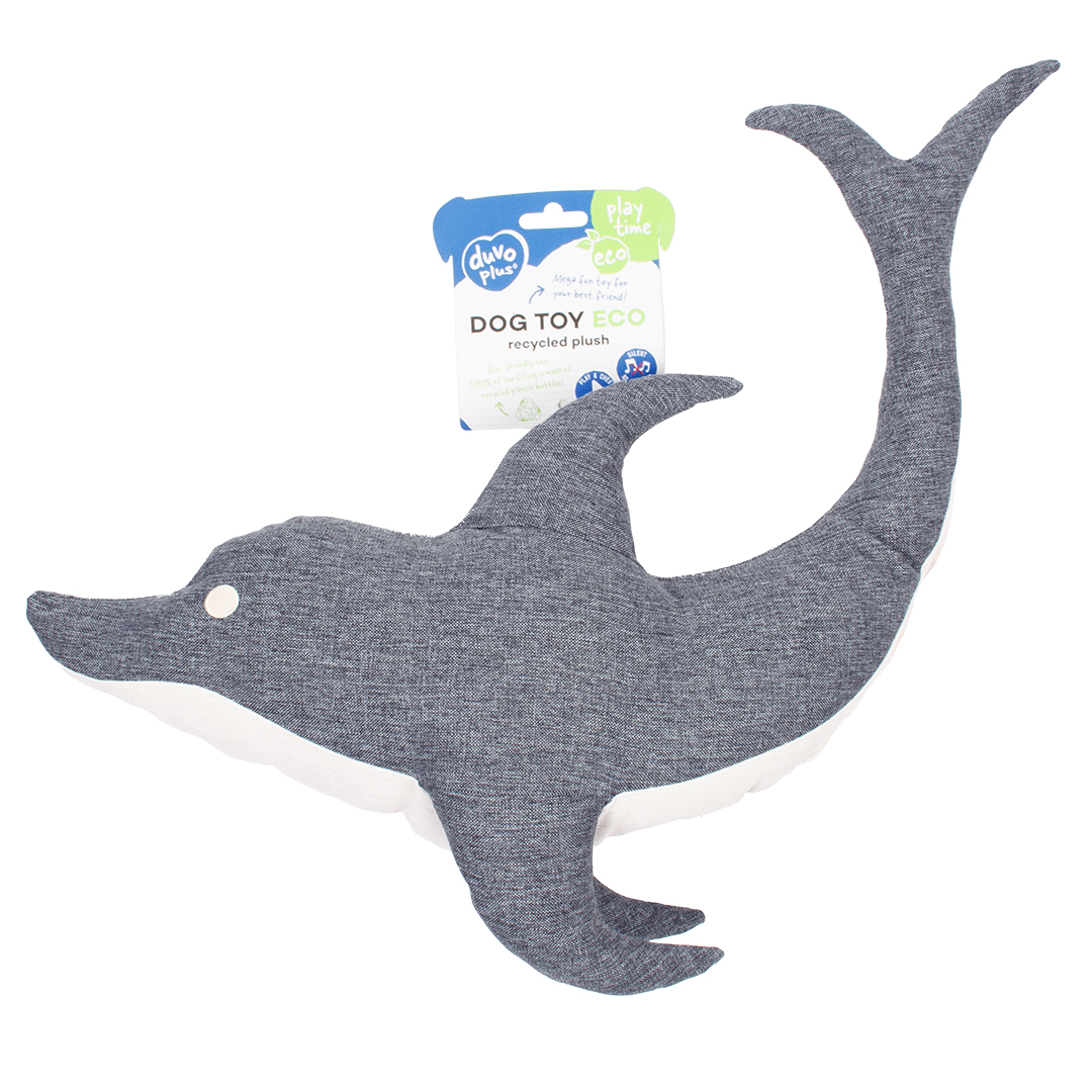 Eco pluche dolfijn grijs - Verpakkingsbeeld