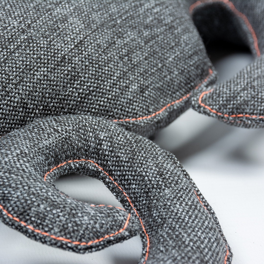 Eco peluche hippocampe gris - Detail 3