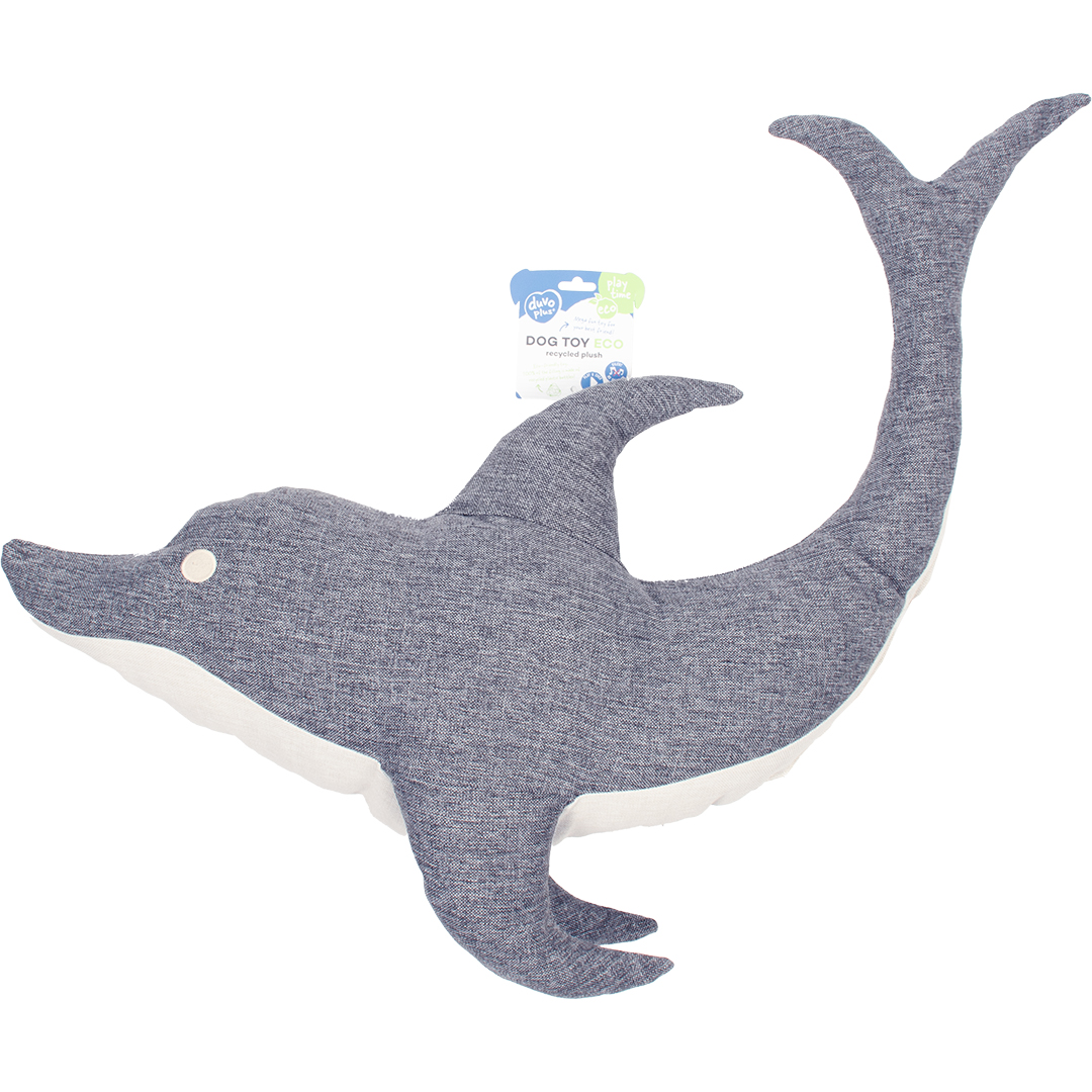 Eco peluche dauphin gris - Facing